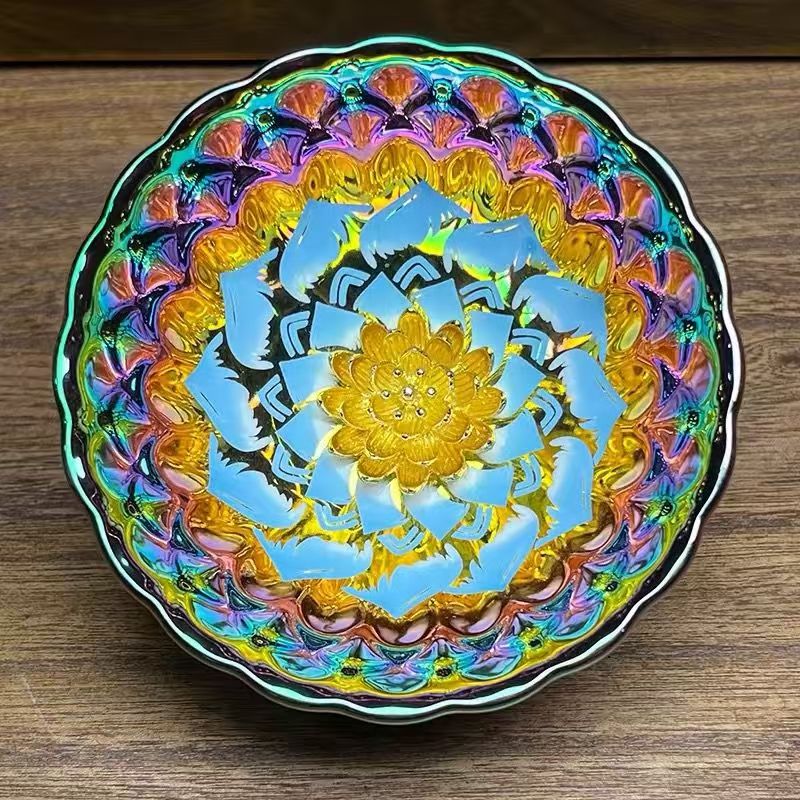 Colorful Peacocks Lotus Cup