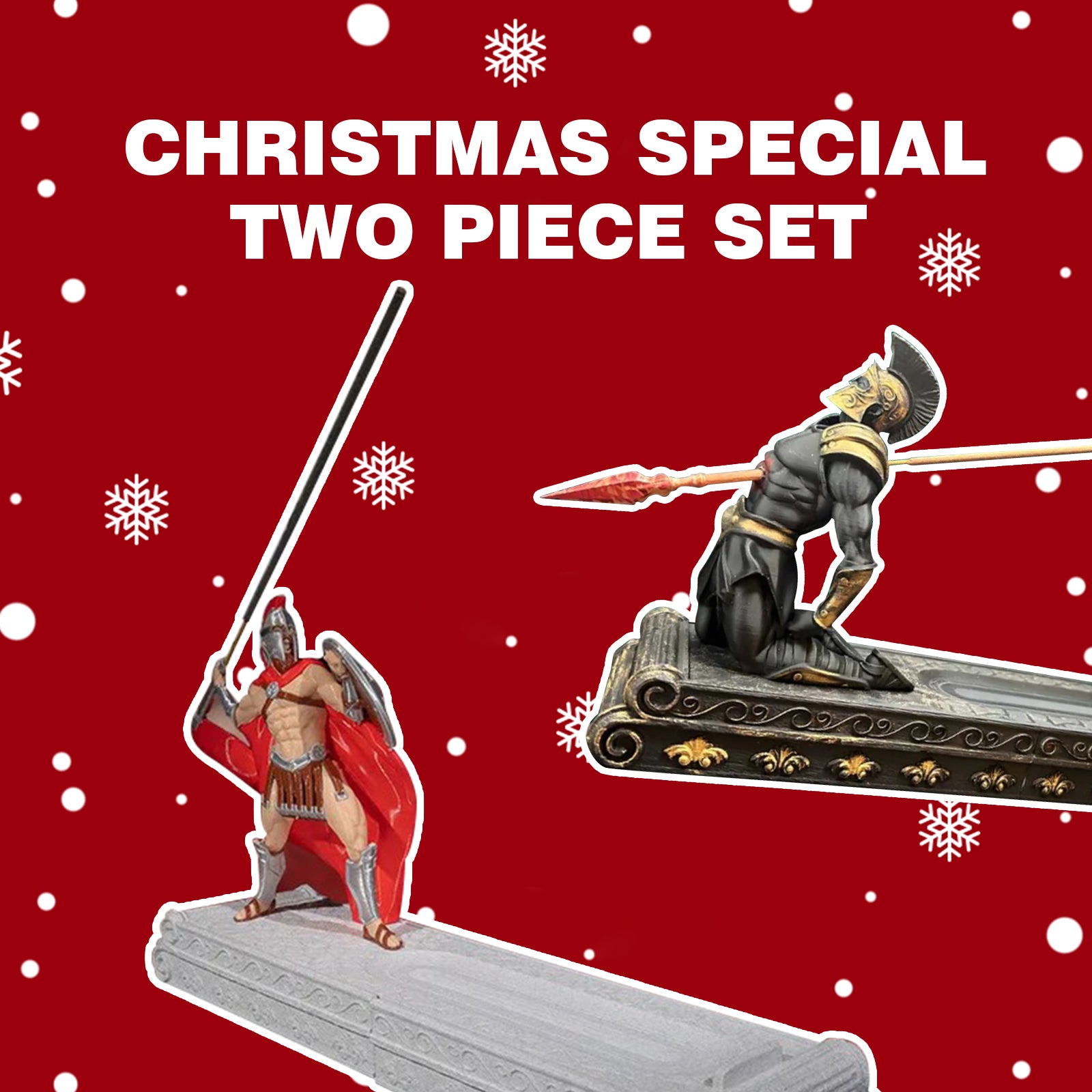 Christmas Selected Spartan Gladiator Incense Holder - Gift Set 2 Items