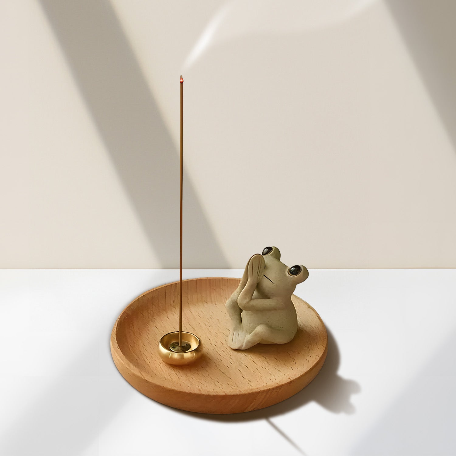 Worship Frog Line Incense Insert Handmade Ceramic Incense Burner Zen Incense Burner