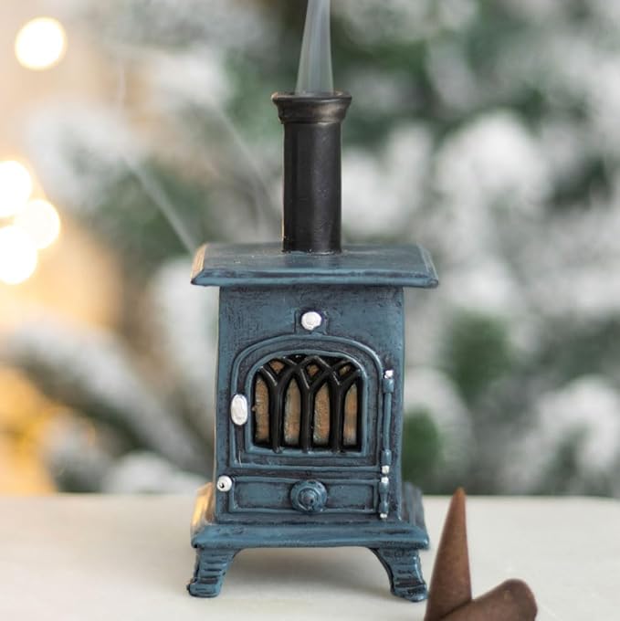 Resin Mini Fireplace Incense Burner, Perfect for Burning Cones Incense in Homes