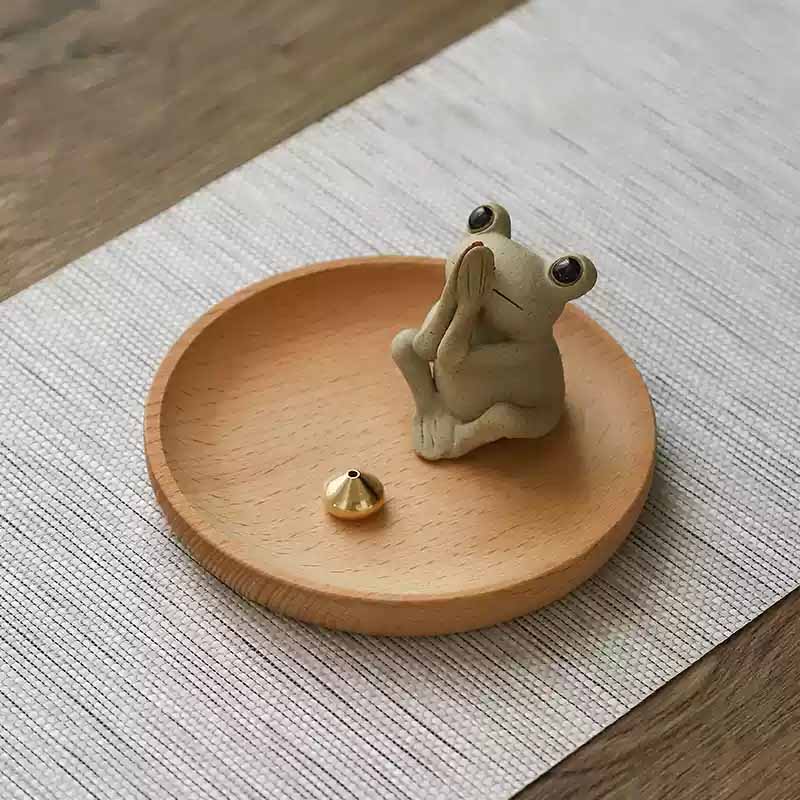 Worship Frog Line Incense Insert Handmade Ceramic Incense Burner Zen Incense Burner