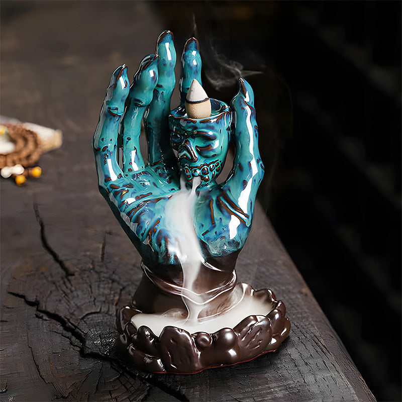 Ceramic Waterfall Hand Cone Incense + Hand Make Incense