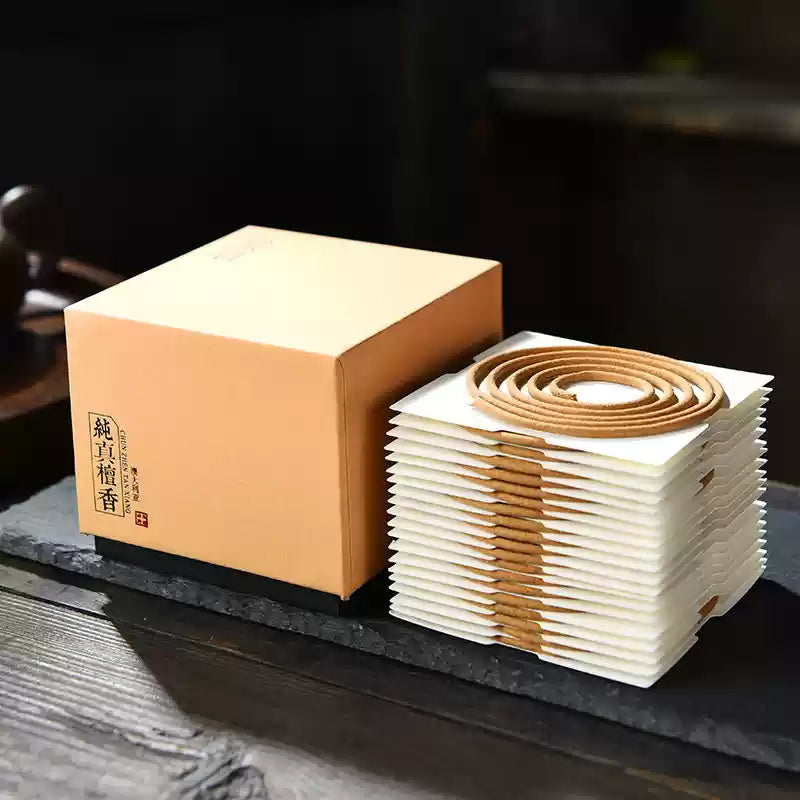 Sandalwood Coil Incense Set, Incense Coils for Home and Office Use, Suitable for Restaurant and Hotel Decor