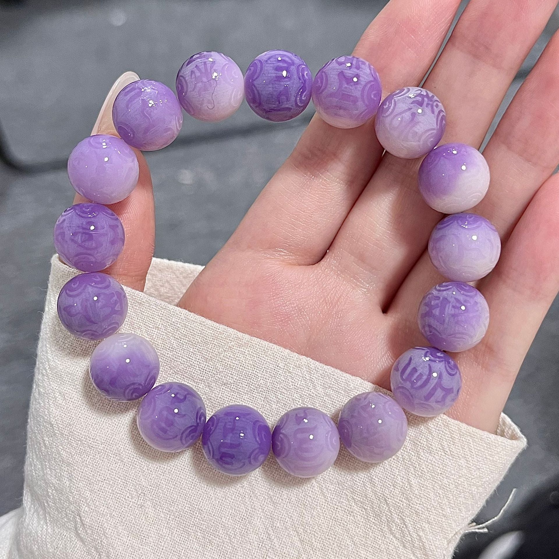 Violet-Bodhi Root Bracelet-Wish You The Best-A Wish Comes True