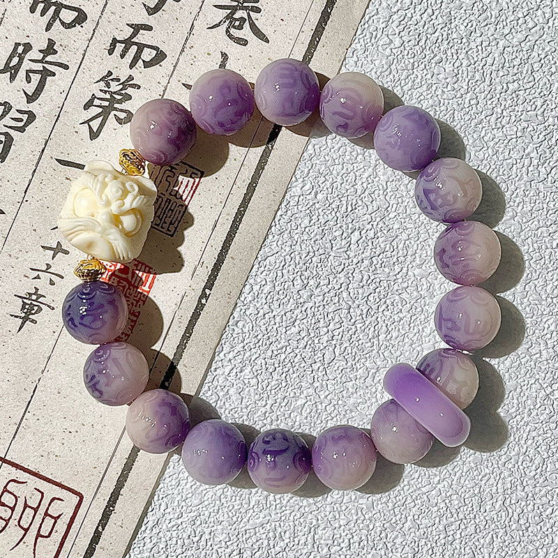 Violet-Bodhi Root Bracelet-Wish You The Best-A Wish Comes True