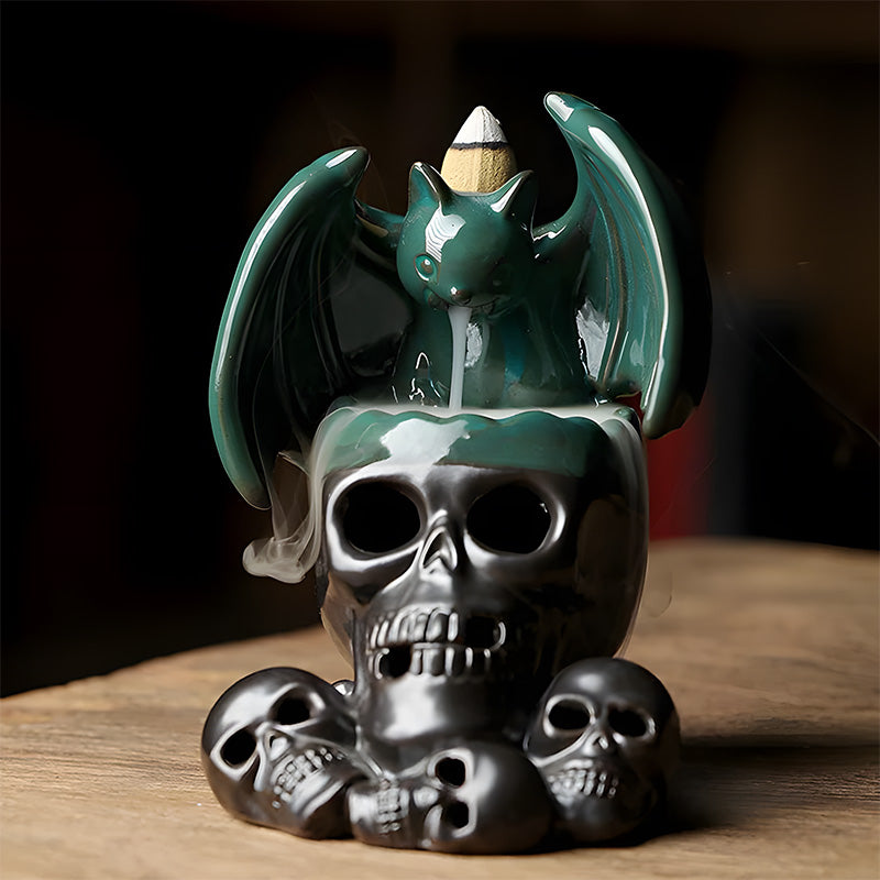 Skull Bat Cones Incense Burner