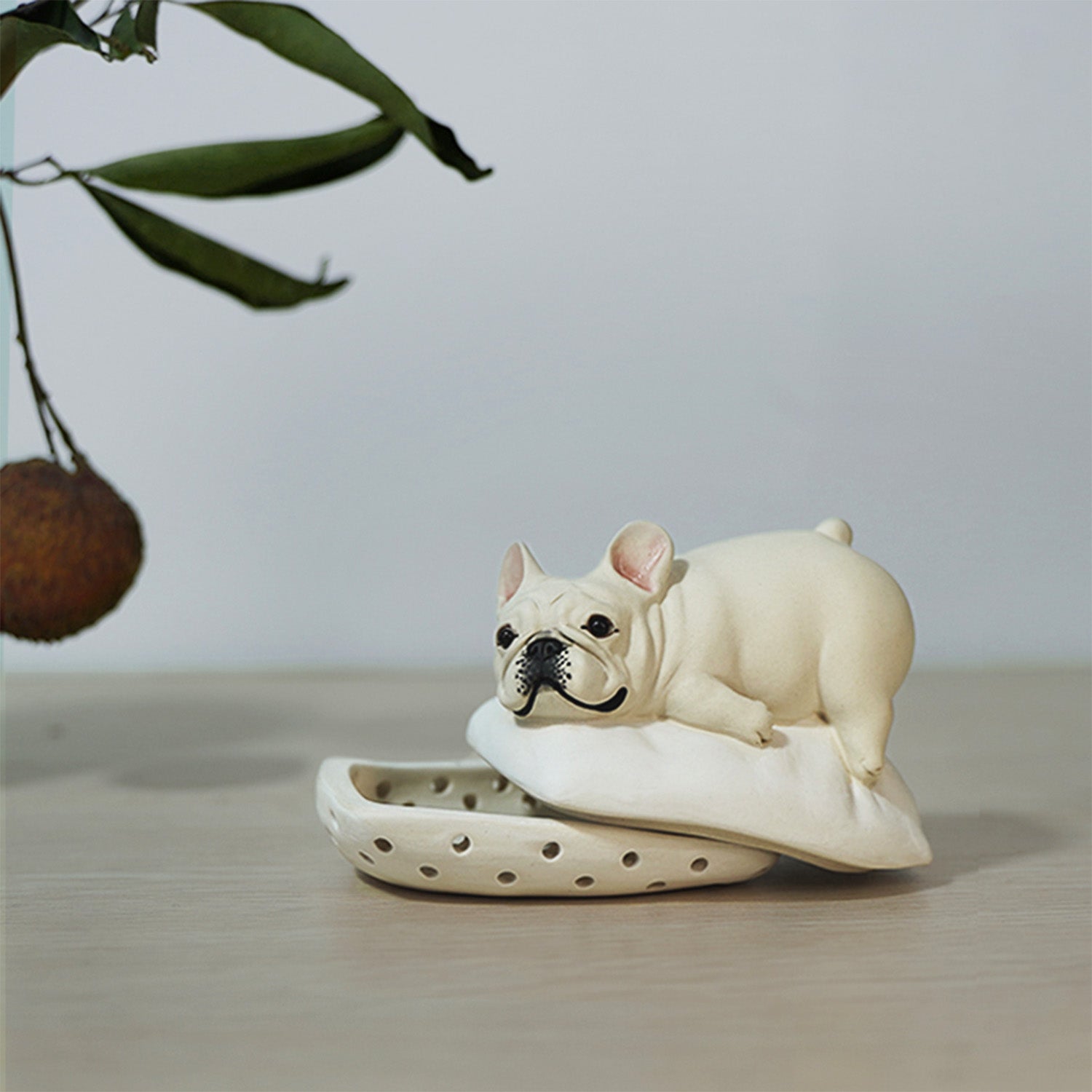 French Bulldog  incense burner  incense stick handmade ceramic cute doggy ornaments