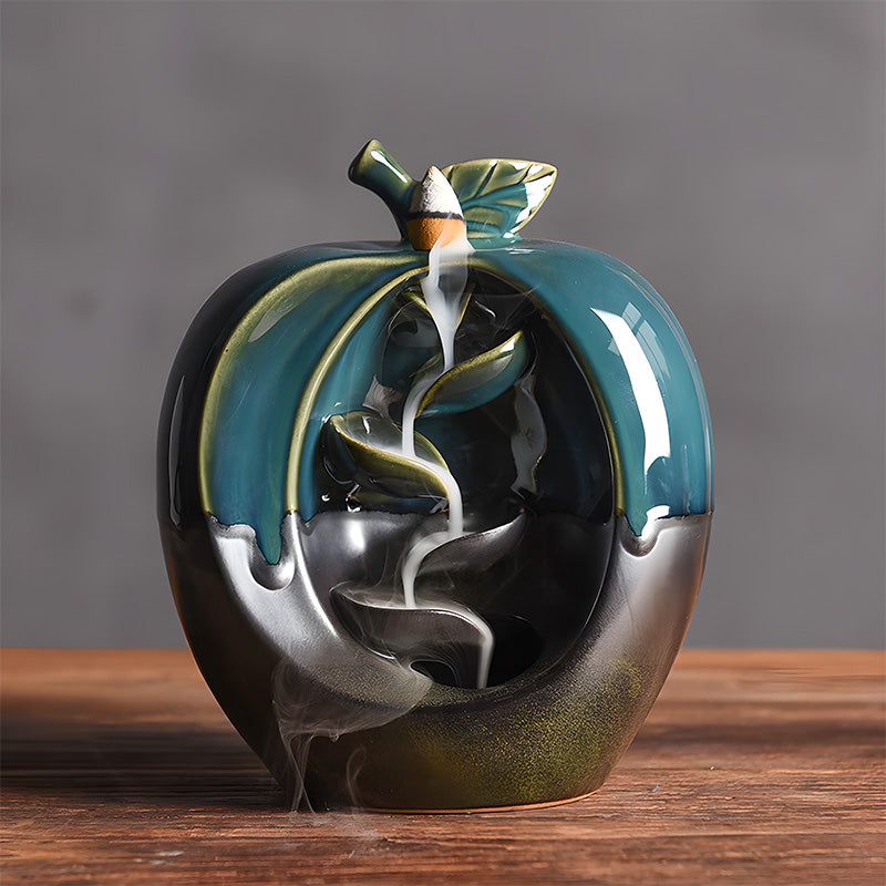 ZENMA Apple Ceramic Incense Burner, Perfect for Sandalwood, Ceramic Burner for Home Decoration