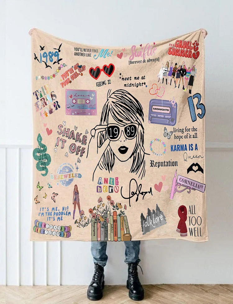 Swiftle White Blanket - Blanket Taylor Swift for Fan Gifts