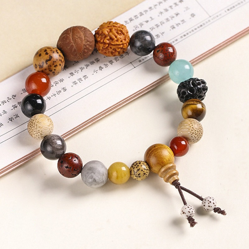 Sandalwood 18 Seeds Beads Bodhi Bracelet-Peace and good luck-To My Dear Friend, Wishing Her All The Best