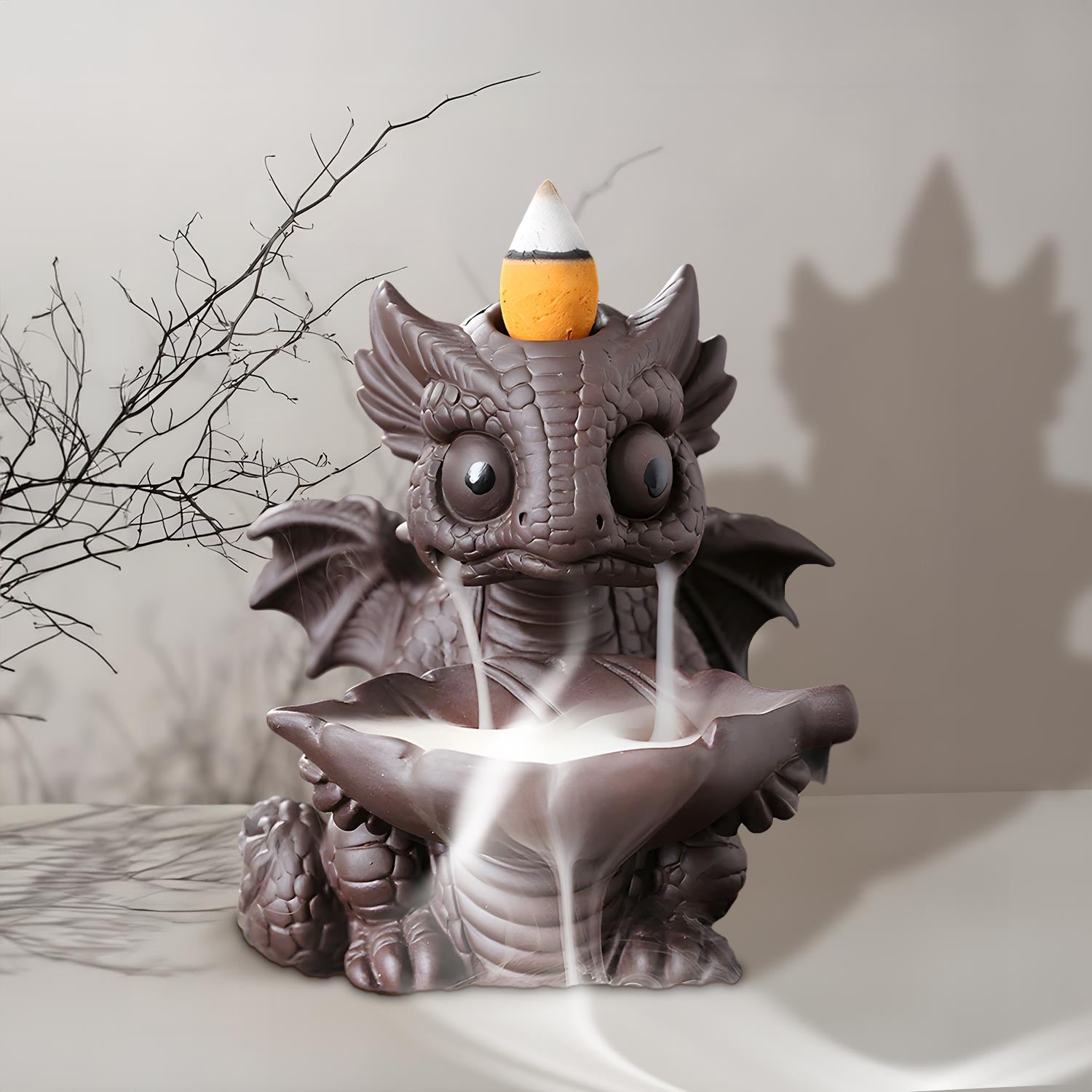 European home accessories cute small ornaments dinosaur backflow incense burner