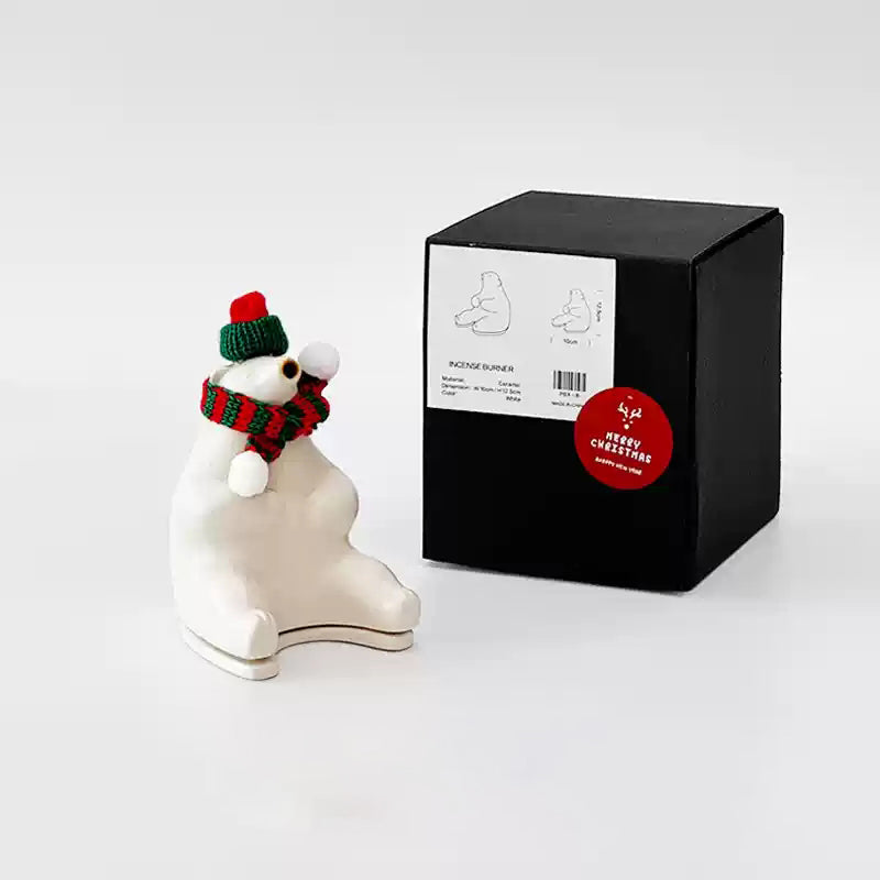 Christmas Polar Bear Creative Home, Tabletop Indoor Aromatherapy Scent Holder, Premium Sense Scent Socket